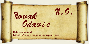 Novak Odavić vizit kartica